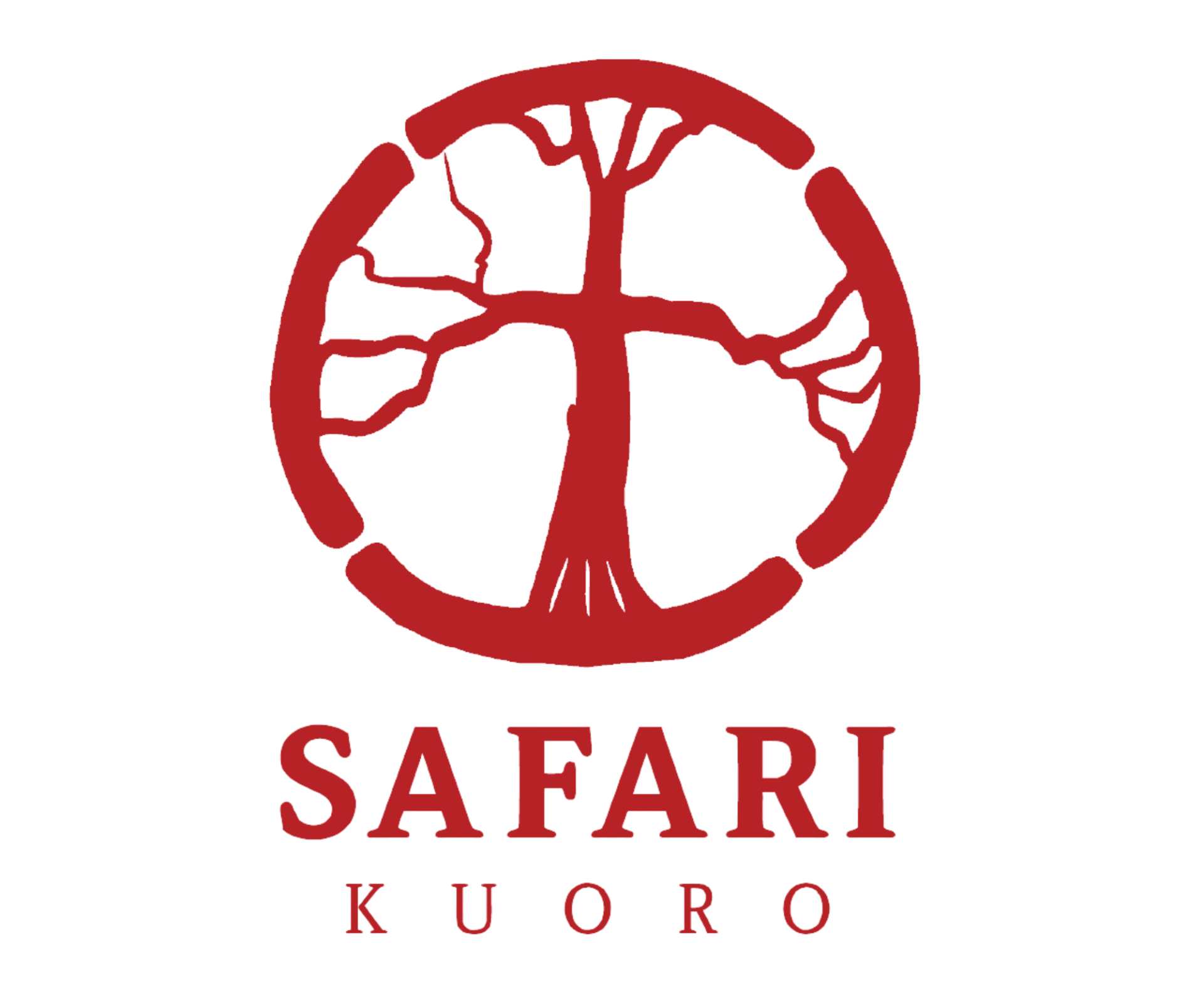 Safarin keskitetty logo, viininpunainen, transparent background