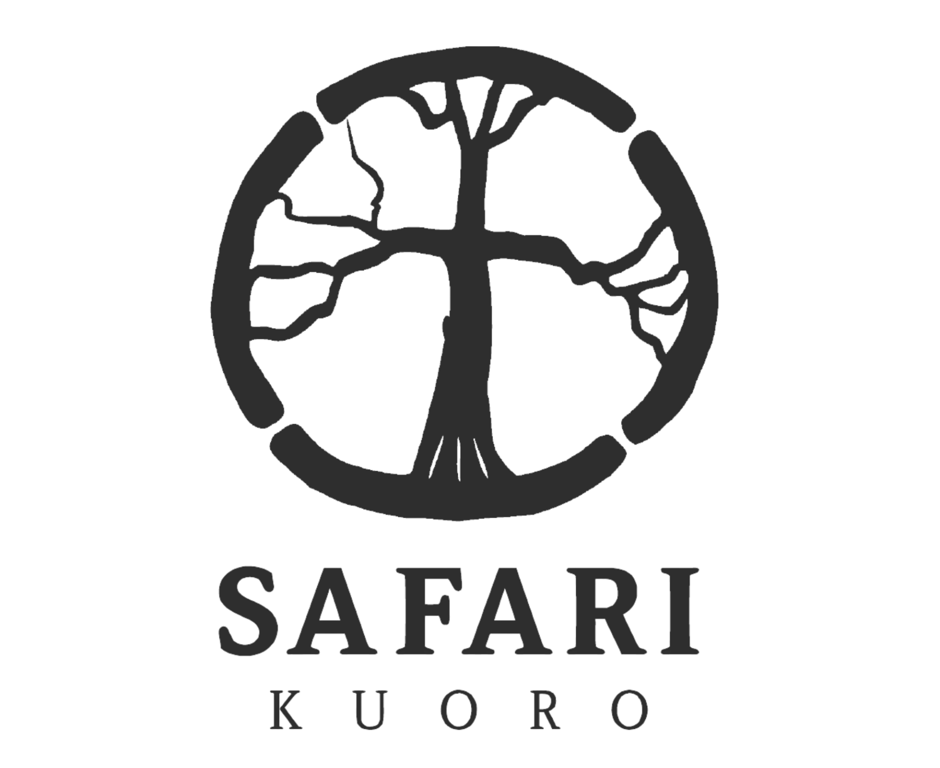 Safarin keskitetty logo musta, transparent background